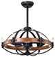 Gredis 30-inch Ceiling Fan with Faux-Wood Hoop (includes Remote and Light Kit)
