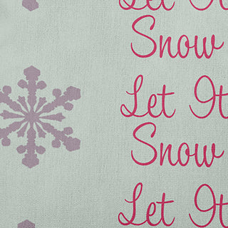 Let It Snow Accent Pillow, Breezy Green, 14"x20"