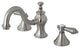 Widespread Bathroom Faucet, Brass Pop-Up, Brushed Nickel