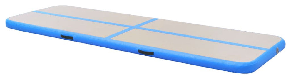 vidaXL Air Track Mat Gymnastics Air Mat with Pump Inflatable Mat PVC Blue