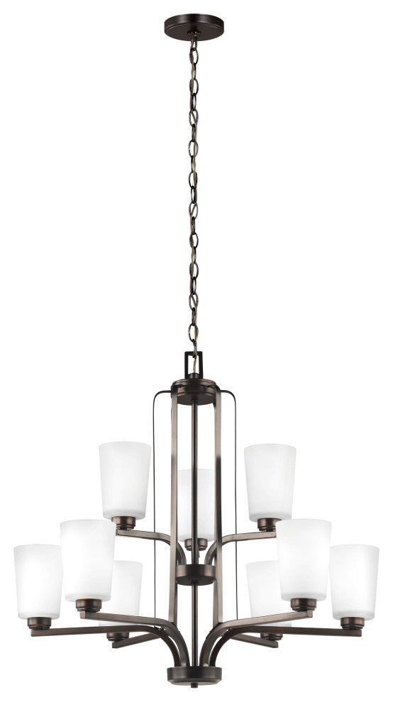 Franport 9-Light Chandelier, Burnt Sienna