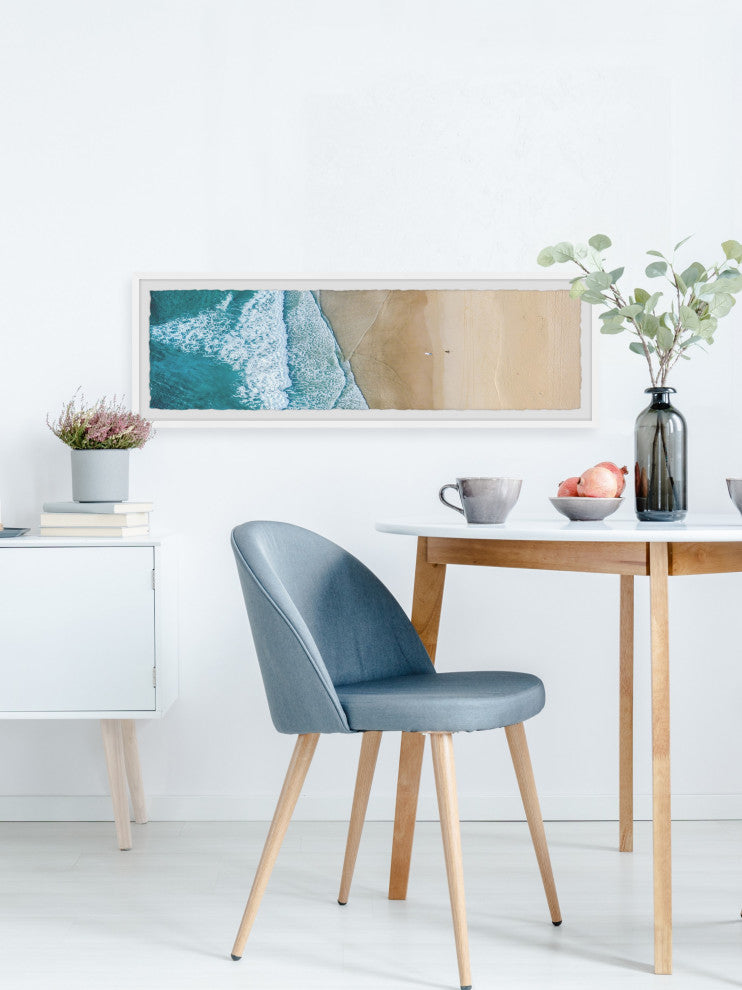 "Tired Surfer" Framed Painting Print, 45x15