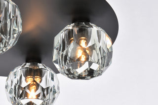 4 Light Ceiling Lamp, Black