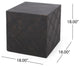 Baxton Outdoor Lightweight Concrete Side Table, 18wx18dx18h