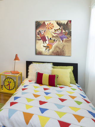 "Playing Cats" Painting Print on Canvas by Curtis