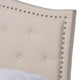 Felisa Beige Fabric Upholstered and Button Tufted King Size Platform Bed