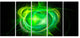 Green Fractal Explosion Supernova, Abstract Canvas Art Print, 60"x28", 5 Panels