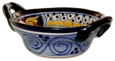 Small Bowl With Handles, 6.50"x2.50", Decoration D