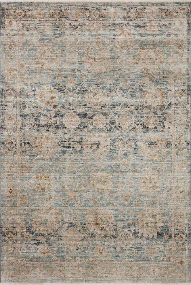 Jean Stoffer x Loloi Katherine Ocean / Coral 5'-3" x 7'-9" Area Rug