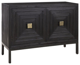 Uttermost 24916 Aiken 44"W Fir Accent Cabinet - Dark Ebony