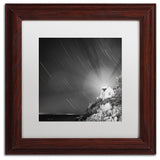 "Bass Harbor Sky" Matted Framed Canvas Art by Moises Levy