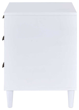 ACME Lurel Nightstand, White and Weathered Oak