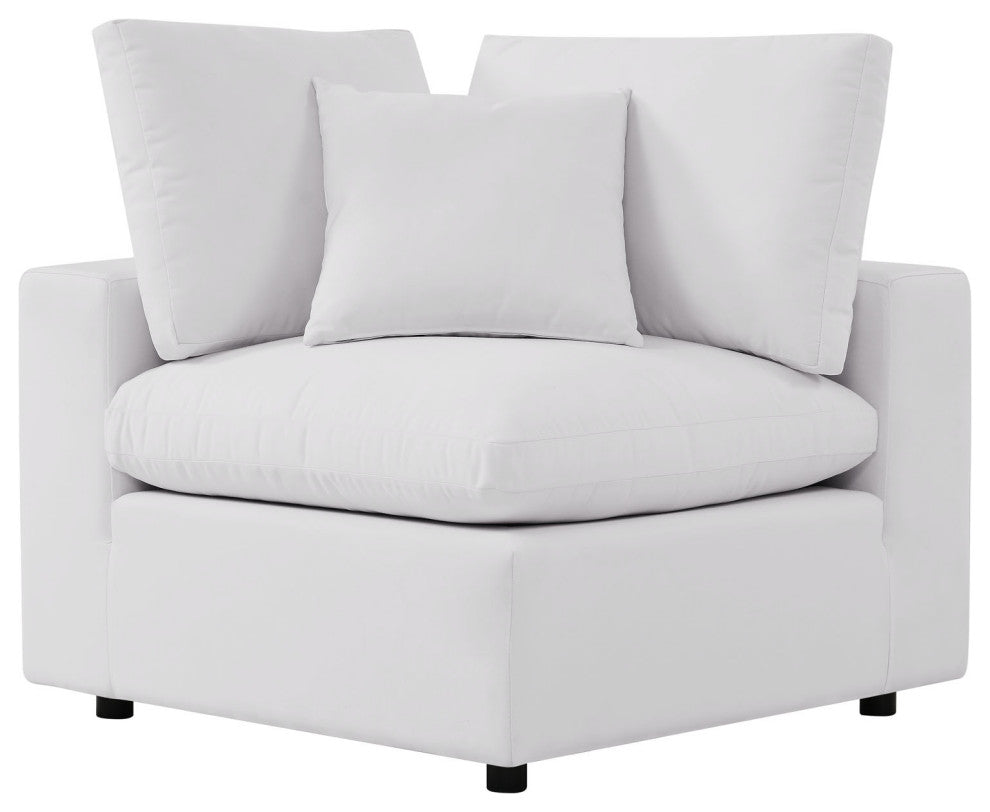 Modular Lounge Sectional Deep Sofa Set, White, Modern, Outdoor Hospitality