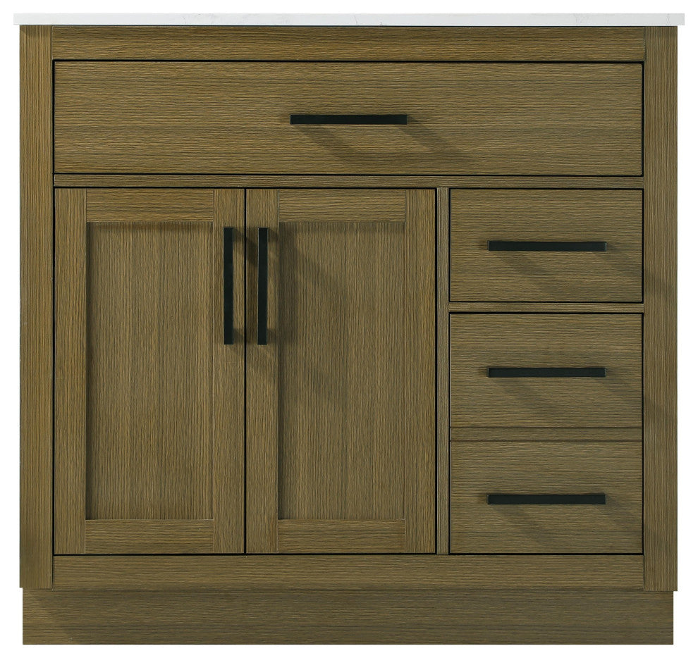 Home Living 36" Single Bathroom Vanity, Chestnut Brown