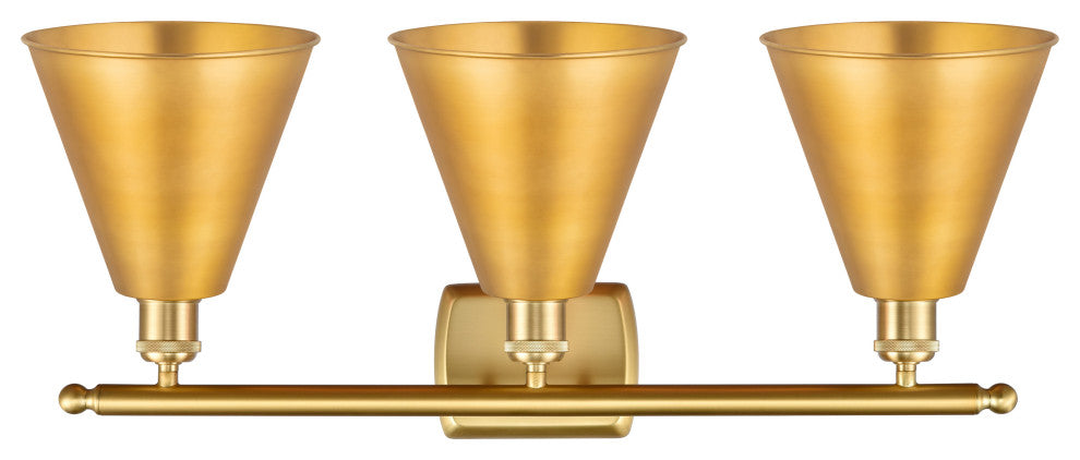 Ballston Cone Bath Vanity Light, Satin Gold, Satin Gold