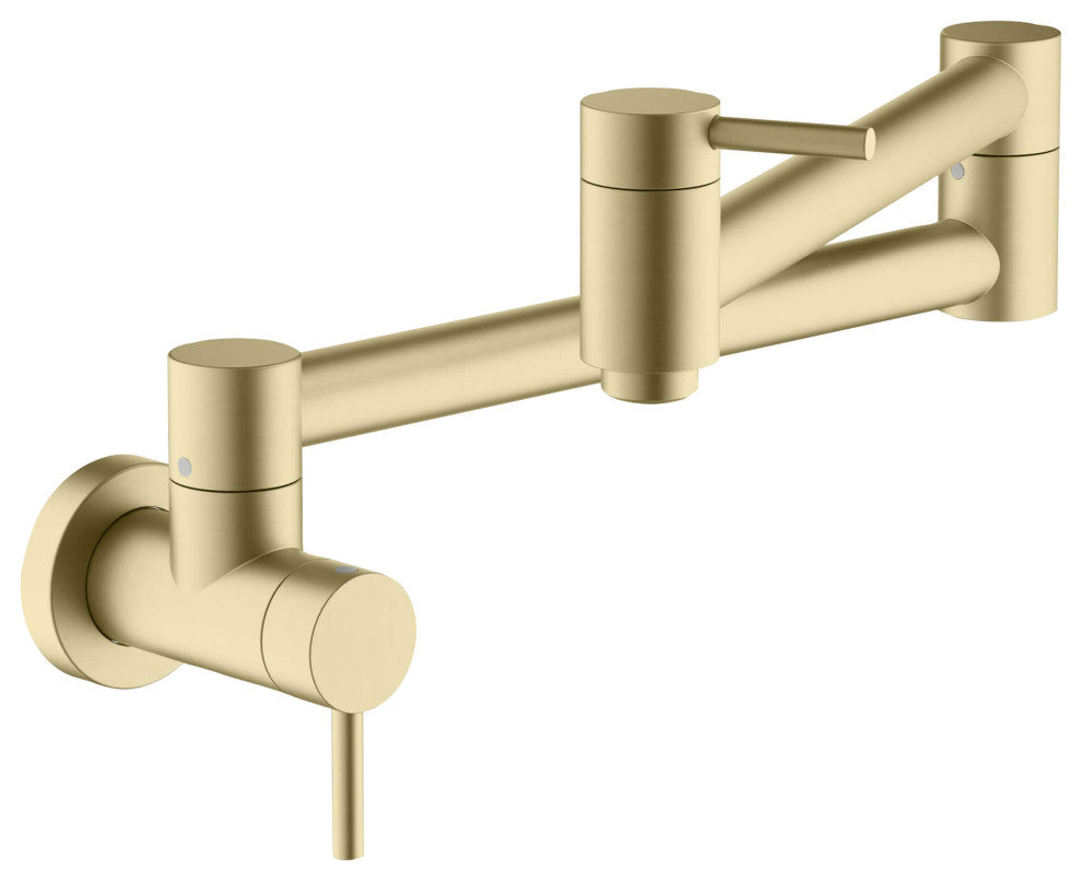 Circular Pot Filler, Brushed Gold