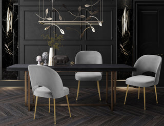 Swell Light Grey Velvet Chair - Grey