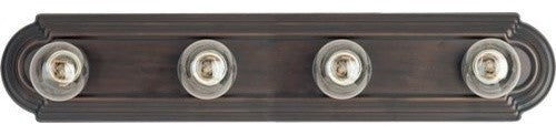 Maxim Lighting Essentials 4 Light Racetrack Bath Vanity Light, Bronze - 7124OI