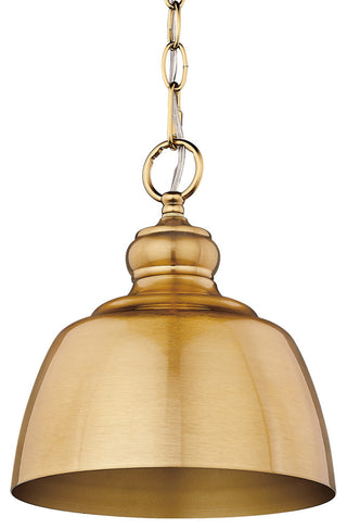 Golden Lighting 0316-M1L Holmes 9"W Mini Pendant - Modern Brushed Gold