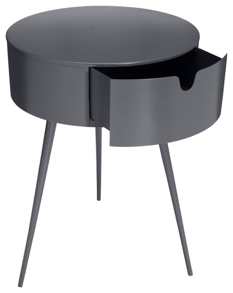 Bali Metal Side Table/Nightstand, Gray