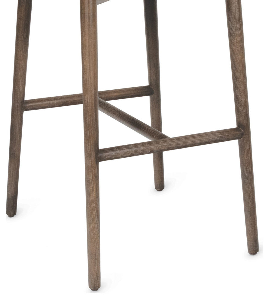 Ethan Leather Bar Stool, Brown