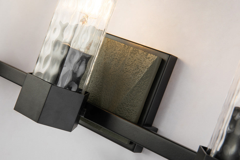 Navarre 3 Light Bath Vanity Light in Matte Black and Dark Grey