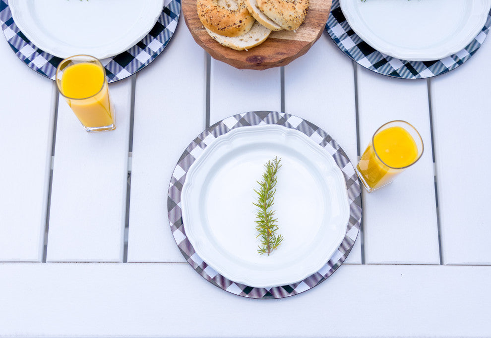 Tuscany Sling Swivel Dining Set, White, 6-Piece