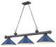 Zlite 2306-3BP-MNB 3-Light Billiard, Navy Blue