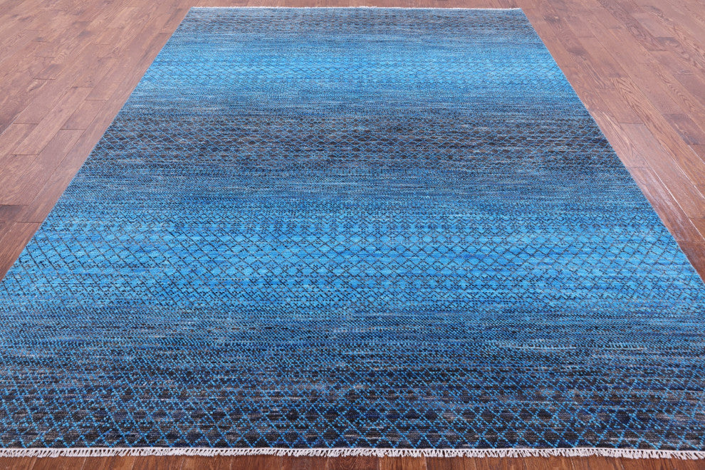 8' 0" X 10' 3" Savannah Grass Hand Knotted Wool Rug - Q13412