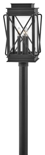 Hinkley Montecito Medium Post Top Or Pier Mount Lantern, Museum Black