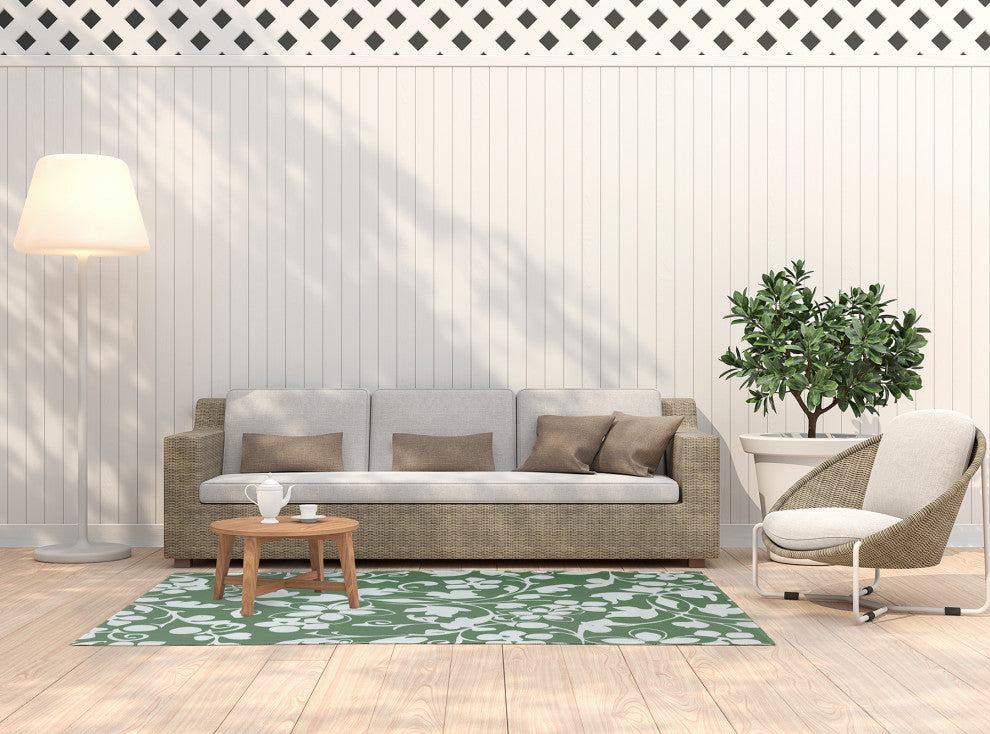 5' x 7' Evelyn Spring Chenille Indoor/Outdoor Rug