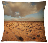Desert in Western Sahara Landscape Printed Throw Pillow, 18"x18"