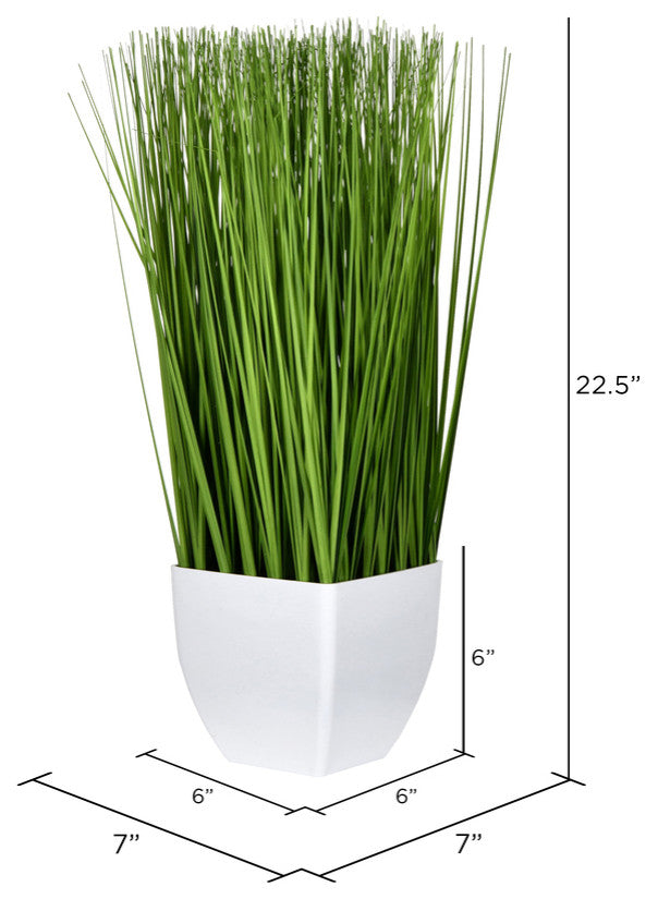 22.5" Green Potted Grass