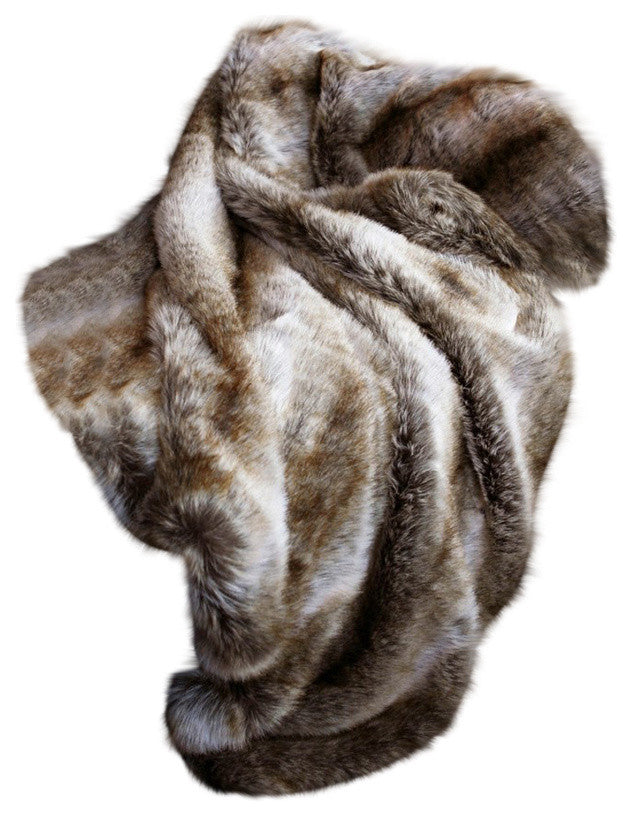 Faux Chinchilla Fur Throw