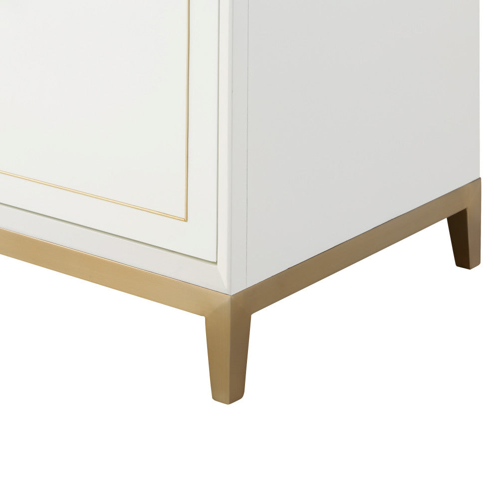 Gracie Bathroom Vanity, Satin White With White Quartz, 36"