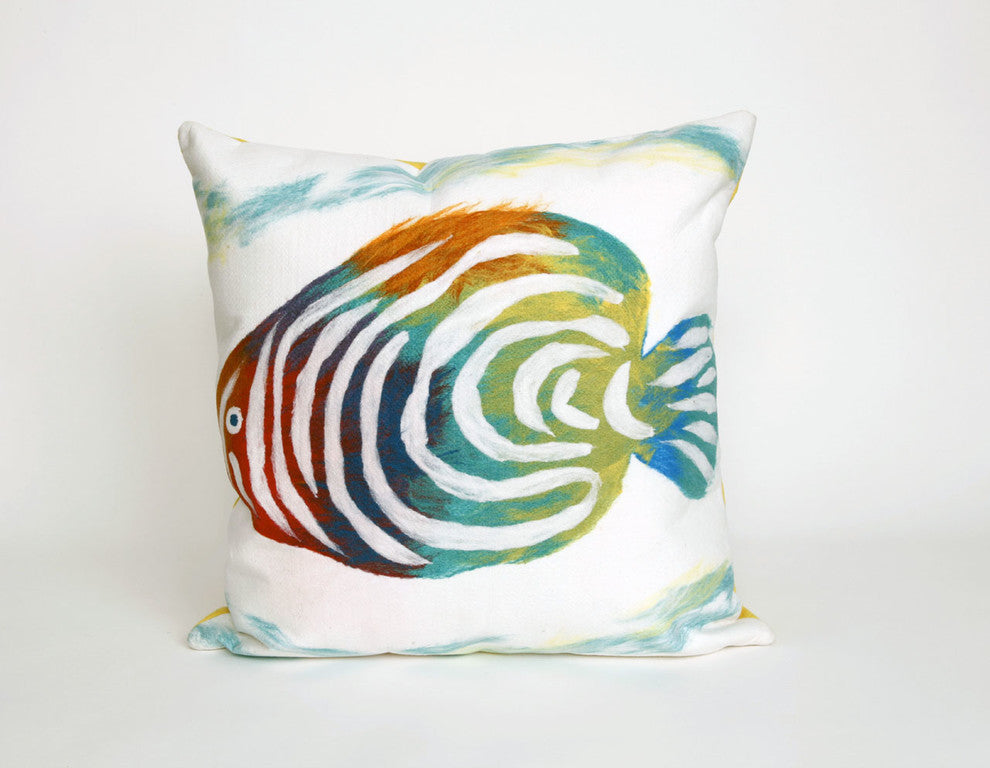 Visions II Rainbow Fish Pearl Pillow, 20"x20"