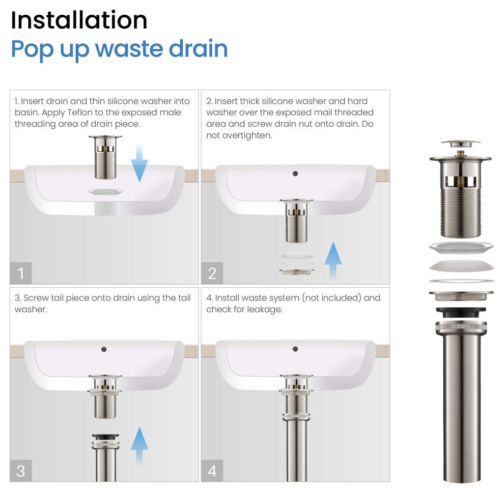 Cube 8" Widespread Bathroom Sink Faucet With Drain Assembly, Brushed Nickel
