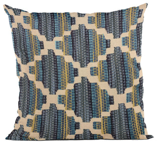 Plutus Blue Lights Diamond Luxury Throw Pillow, 20"x20"