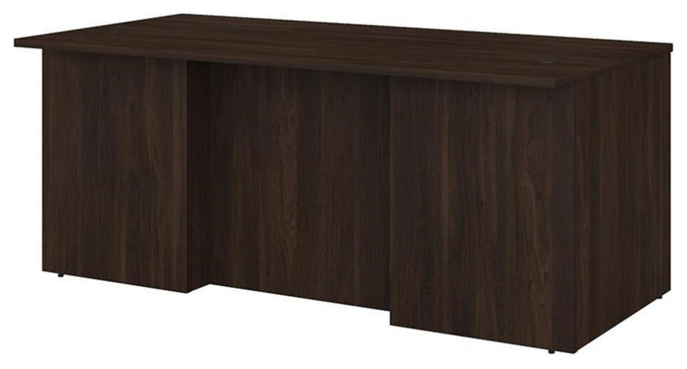 Office 500 72W x 36D Executive Desk in Black Walnut - Engineered Wood