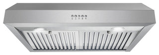 30" Under Cabinet Range Hood, Stainless Steel With LED Lights