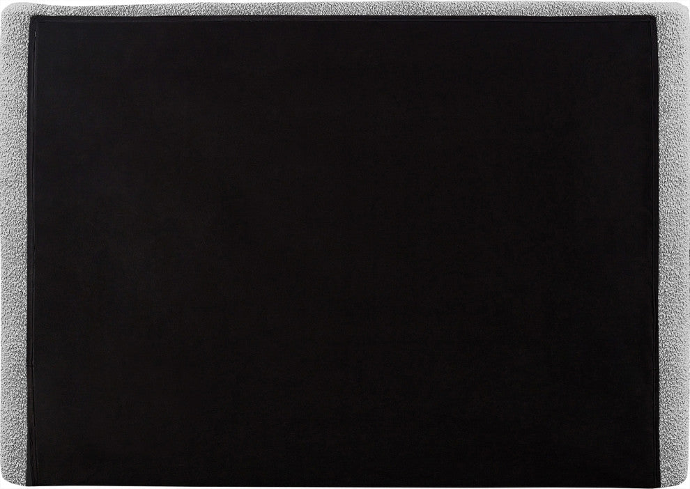 Penny Bed, Gray, Queen, Boucle Fabric