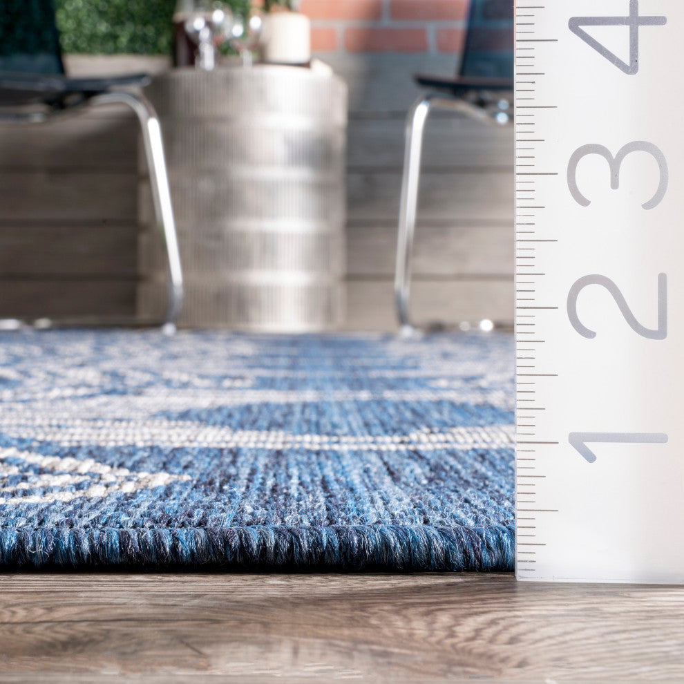 Nuloom Ranya Tribal Indoor/Outdoor Rug, Blue 2'x3'