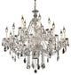 Elegant Alexandria Foyer Hall Light, Chrome Finish With Royal Cut Crystal