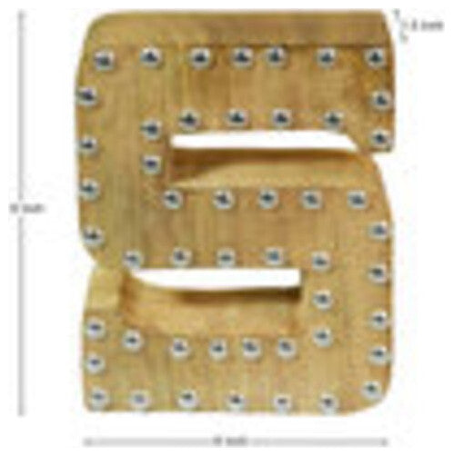 Handmade Eco-Friendly Wall Decor Alphabet Letter Block, 1.3x7.8x6.1