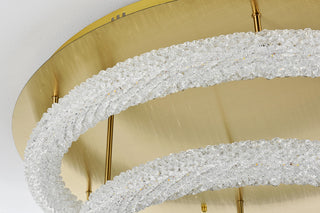 Home Living 33.5" LED Flush Mount, Satin Gold