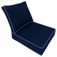 |COVER ONLY|Outdoor Contrast Pipe Trim Medium Deep Seat Back Pillow Cover AD101