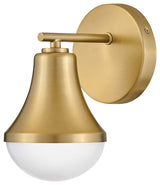 Lark 85510 Haddie 9" Tall Bathroom Sconce - Lacquered Brass