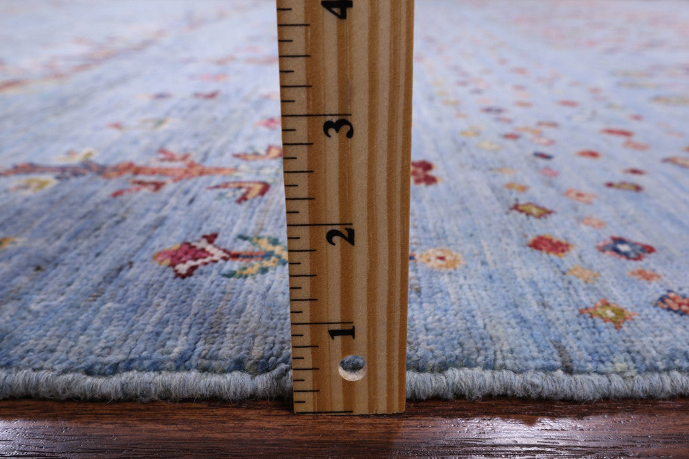 6' 11" X 9' 7" Handmade Tribal Persian Gabbeh Wool Rug Q7561