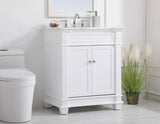 Weston Single Bathroom Vanity Set, White, 30