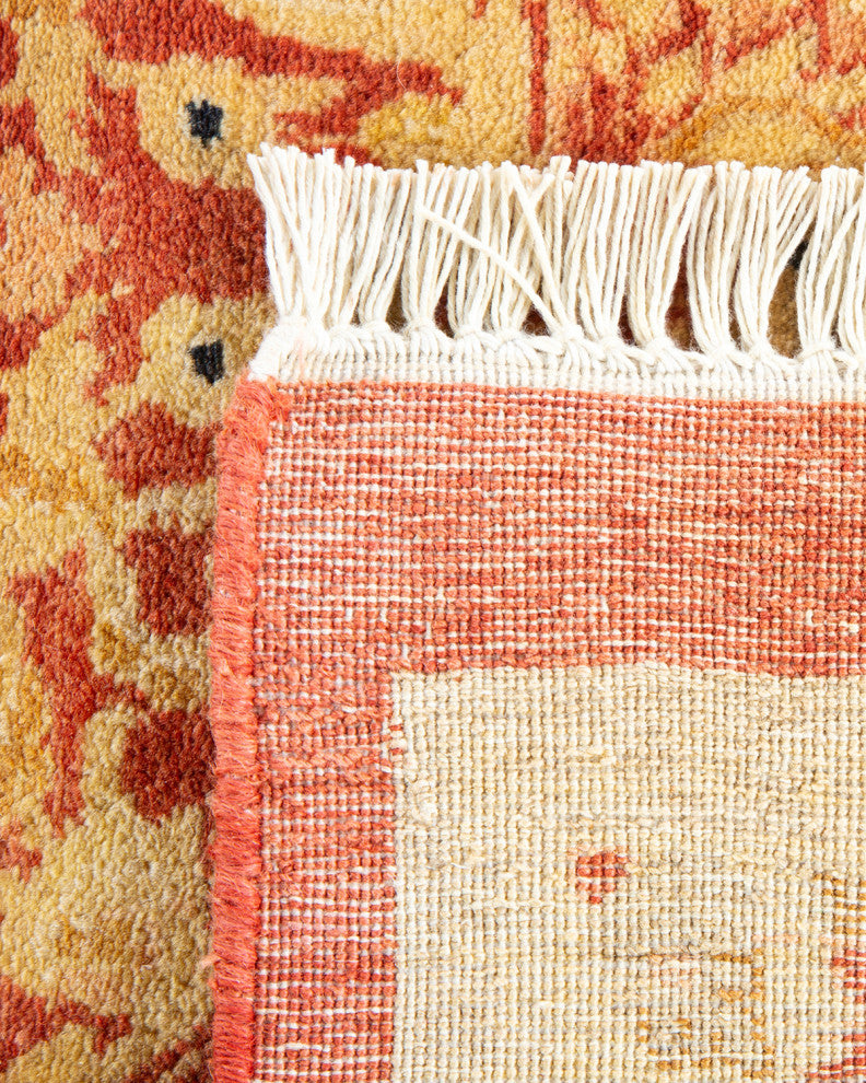 Mogul, One-of-a-Kind Hand-Knotted Area Rug, Orange, 9' 3" x 12' 1"